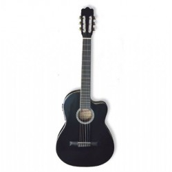 Ashton CG44CEQ Elektro Klasik Gitar (Siyah)