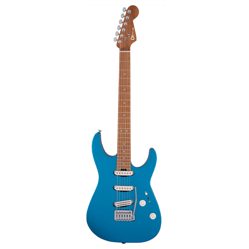Charvel Pro Mod DK22 SSS 2 Point Tremolo Karamelize Akçaağaç Klavye Electric Blue Elektro Gitar - Görsel 5