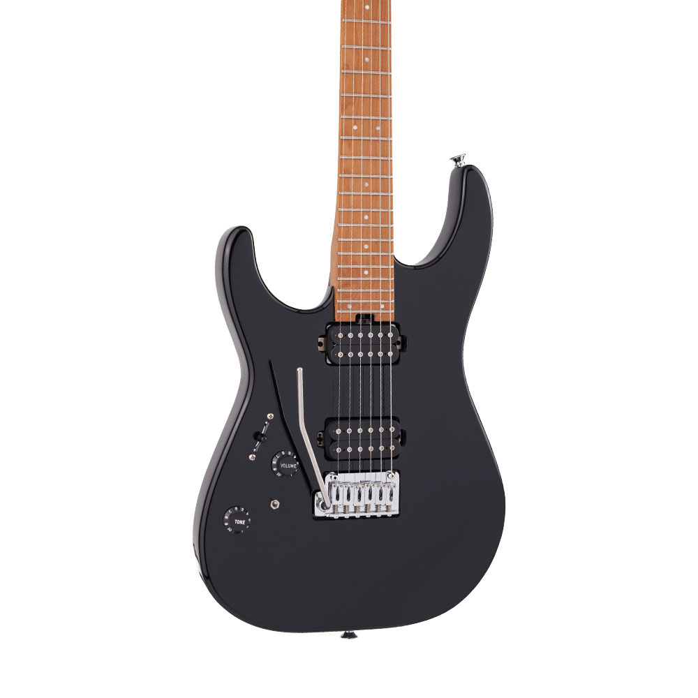Charvel Pro-Mod DK24 HH 2PT CM LH Karamelize Akçaağaç Klavye Gloss Black Solak Elektro Gitar - Görsel 3