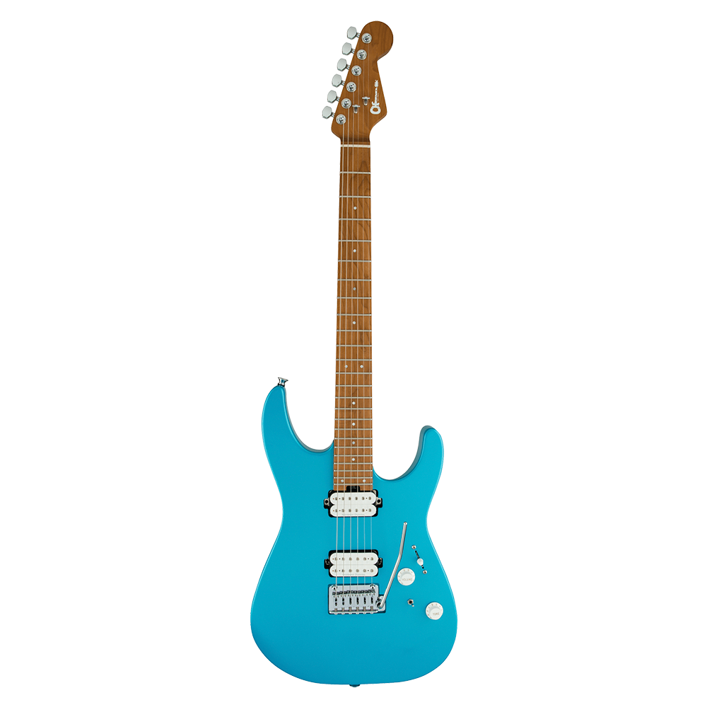 Charvel Pro-Mod DK24 HH 2PT Karamelize Akçaağaç Klavye Matte Blue Frost Elektro Gitar - Görsel 3