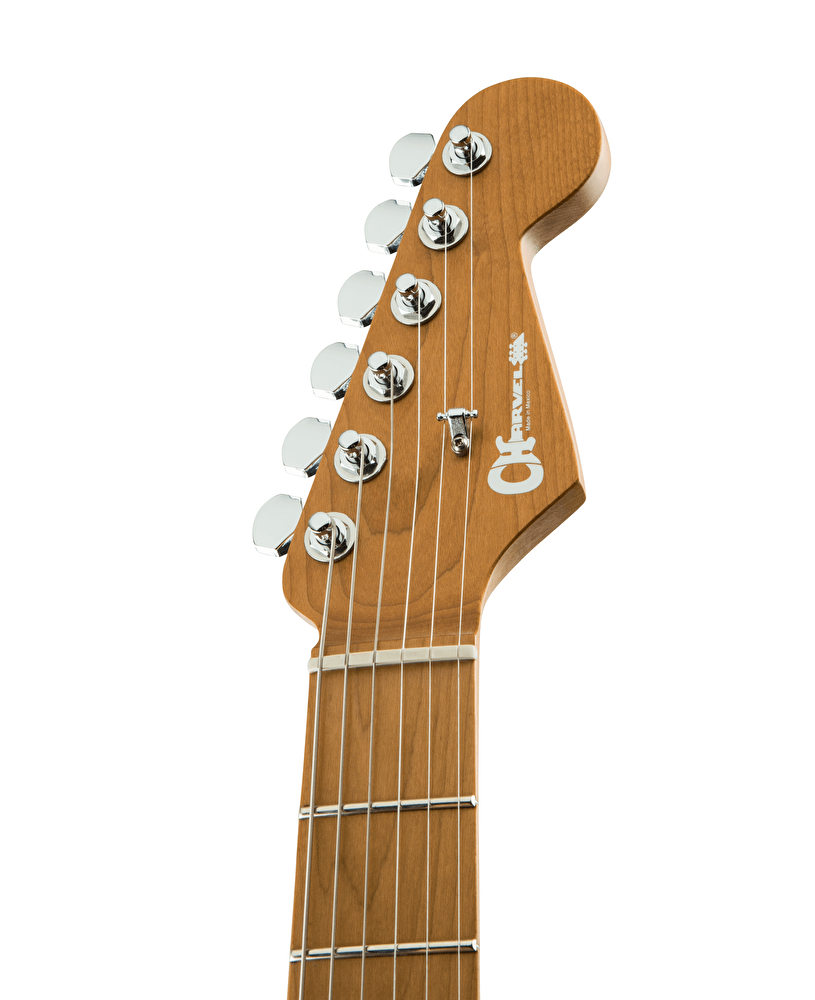 Charvel Pro-Mod DK24 HH 2PT Karamelize Akçaağaç Klavye Satin Burgundy Mist Elektro Gitar - Görsel 2