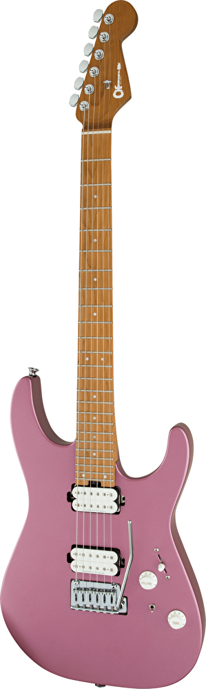 Charvel Pro-Mod DK24 HH 2PT Karamelize Akçaağaç Klavye Satin Burgundy Mist Elektro Gitar - Görsel 3