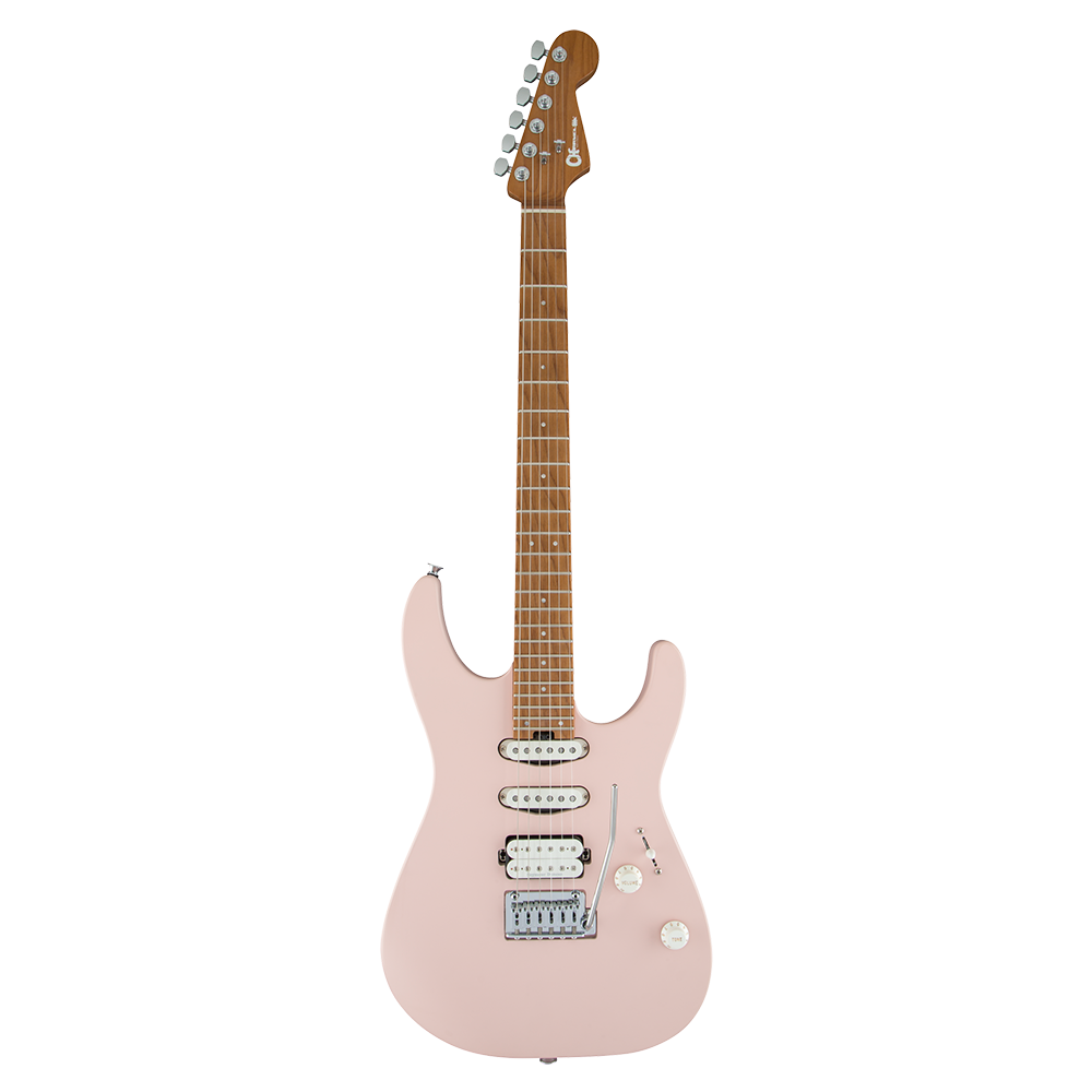 Charvel Pro-Mod DK24 HSS 2PT Karamelize Akçaağaç Klavye Satin Shell Pink Elektro Gitar - Görsel 2