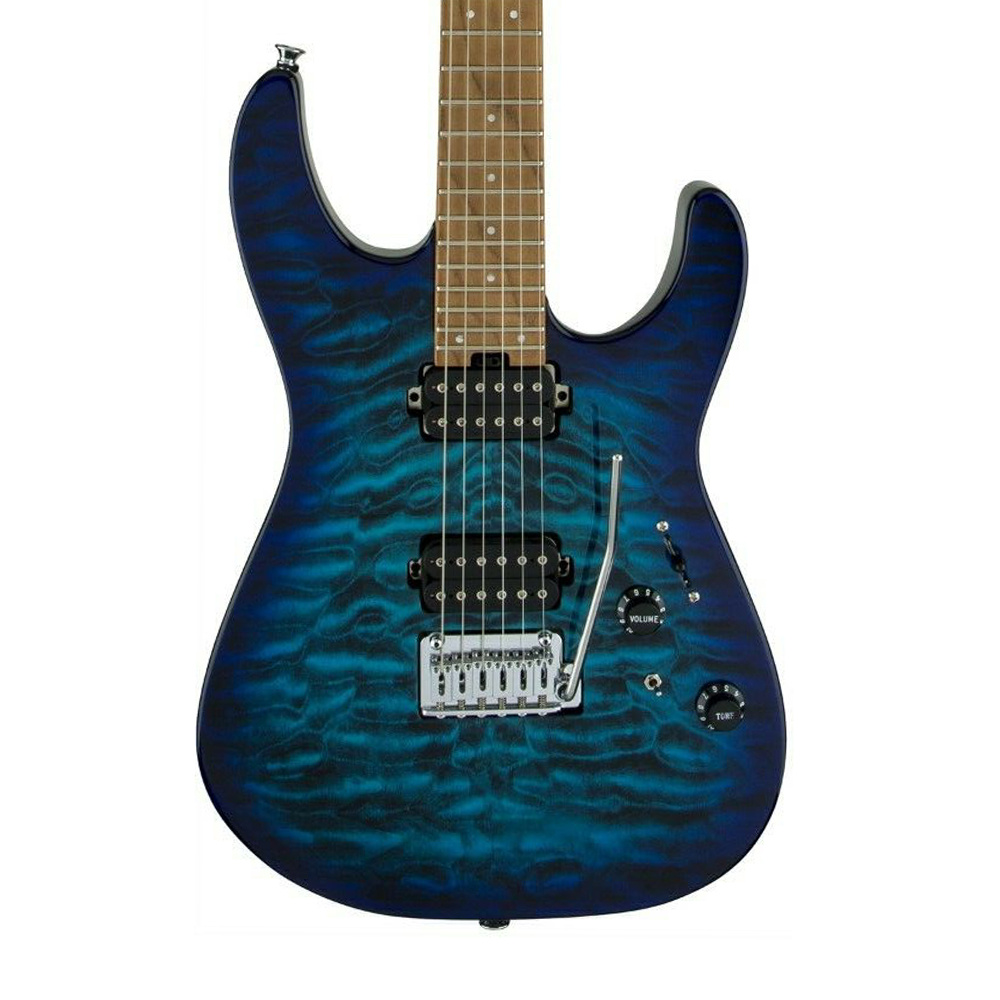 Charvel Pro-Mod DK24QM HH 2PT Karamelize Akçaağaç Klavye Chlorine Burst Elektro Gitar