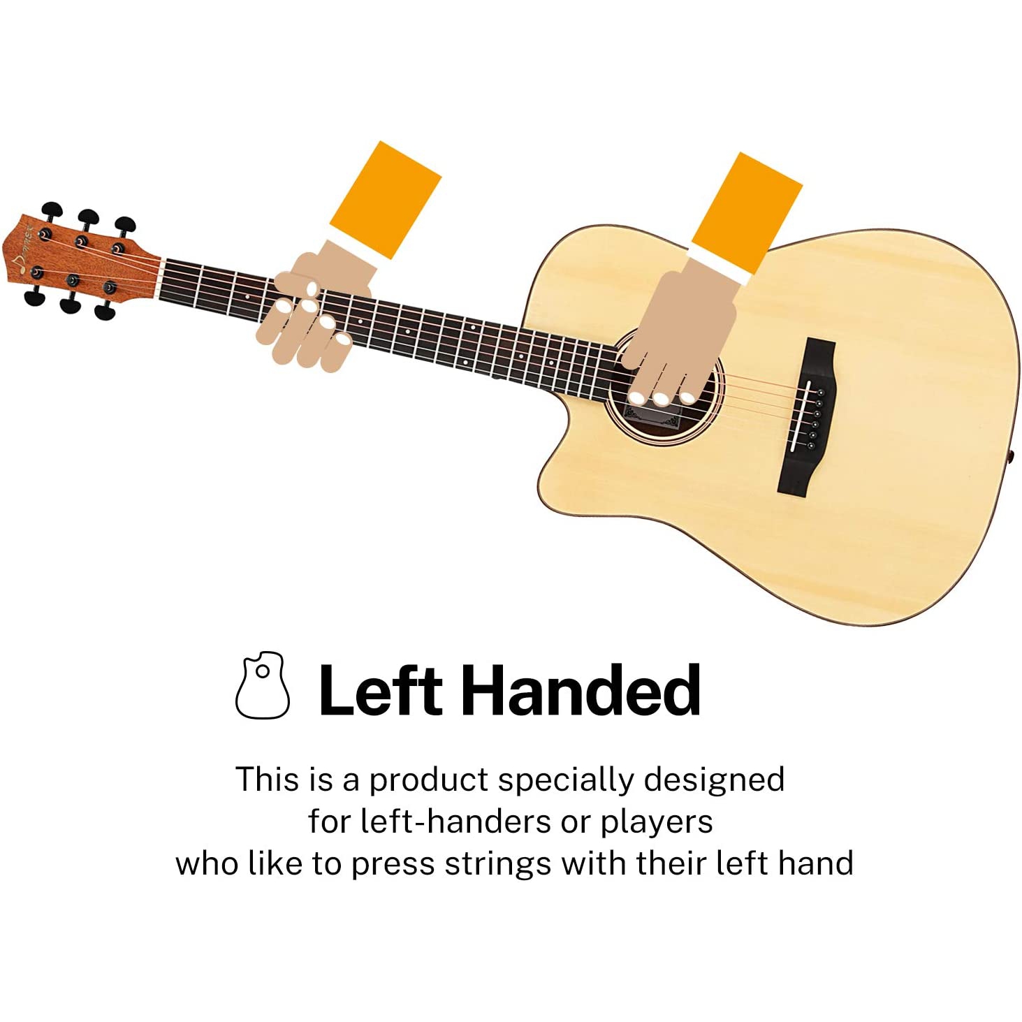 Donner DAG-1CL Solak Akustik Gitar Paketi (Natural) - Görsel 2