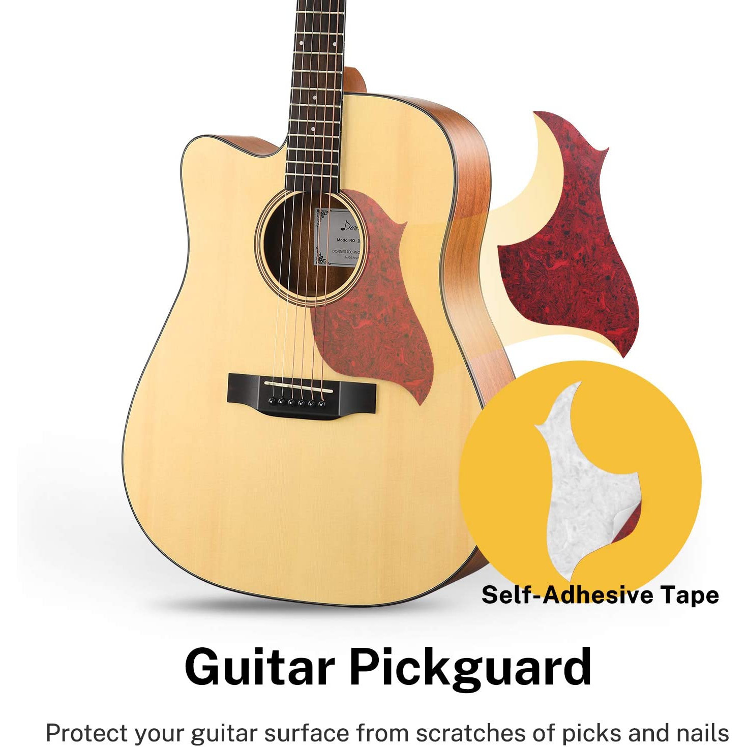 Donner DAG-1CL Solak Akustik Gitar Paketi (Natural) - Görsel 3