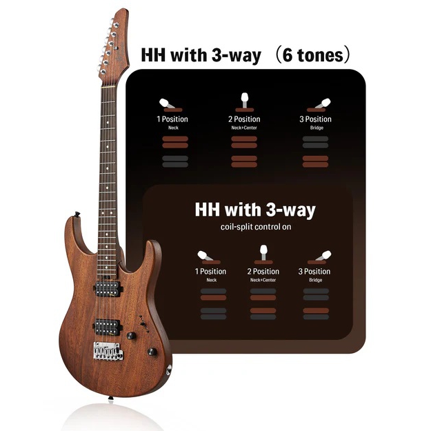 Donner DST-700 Elektro Gitar (Natural) - Görsel 5