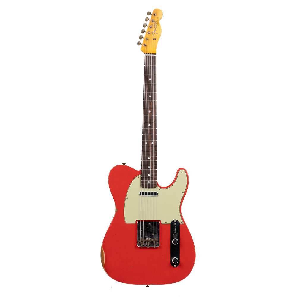 FENDER Custom Shop 1964 Telecaster Relic Aged Fiesta Red Elektro Gitar - Görsel 2