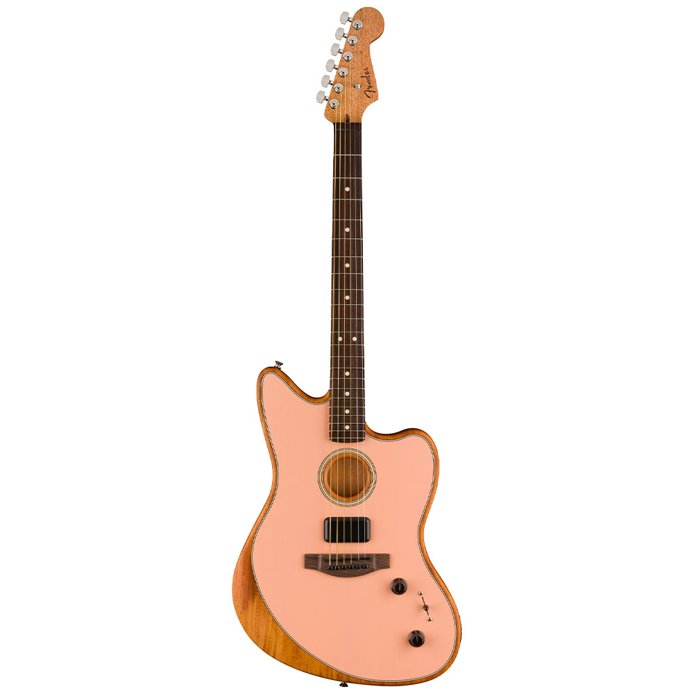 Fender Acoustasonic Player Jazzmaster Gülağacı Klavye Shell Pink w/Gig Bag Elektro Akustik Gitar - Görsel 3