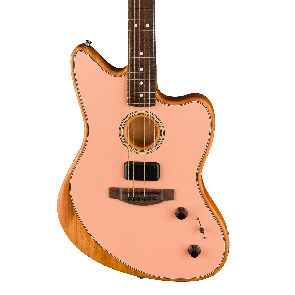 Fender Acoustasonic Player Jazzmaster Gülağacı Klavye Shell Pink w/Gig Bag Elektro Akustik Gitar - Görsel 5
