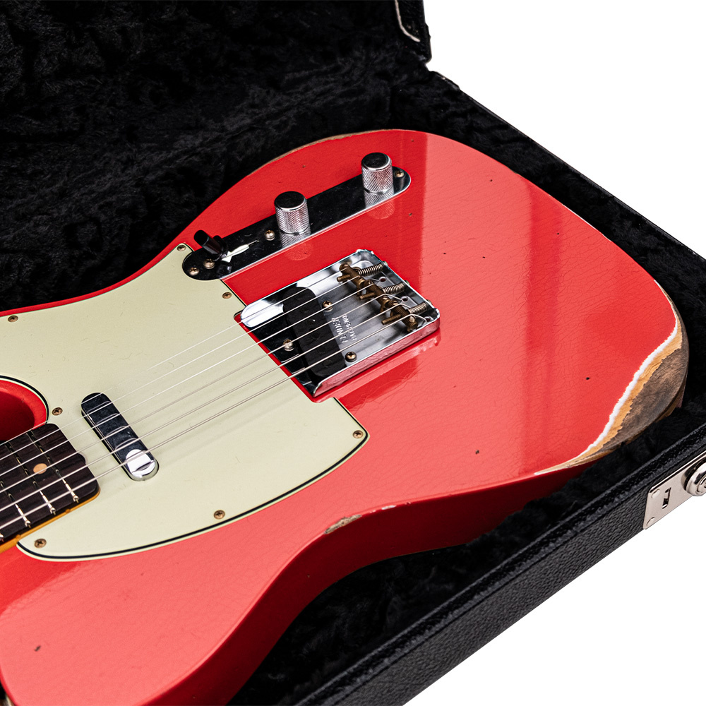 Fender Custom Shop 1963 Telecaster Relic Fiesta Red Elektro Gitar - Görsel 3