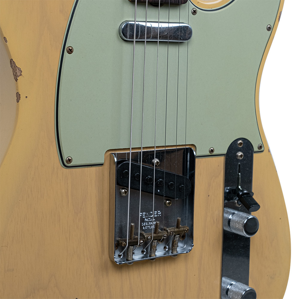 Fender Custom Shop 1964 Telecaster Relic Natural Blonde Elektro Gitar - Görsel 3