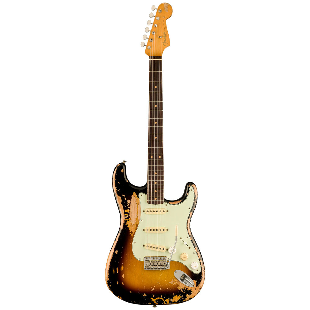 Fender Mike McCready Stratocaster Heavy Relic Gülağacı Klavye 3 Ton Sunburst Elektro Gitar - Görsel 4