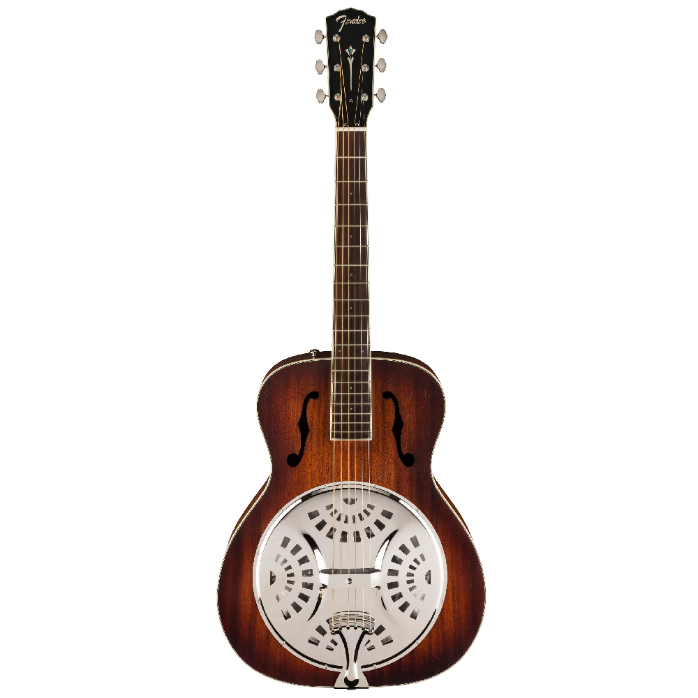 Fender PR-180E Ceviz Klavye Aged Cognac Burst Resonator Gitar - Görsel 2