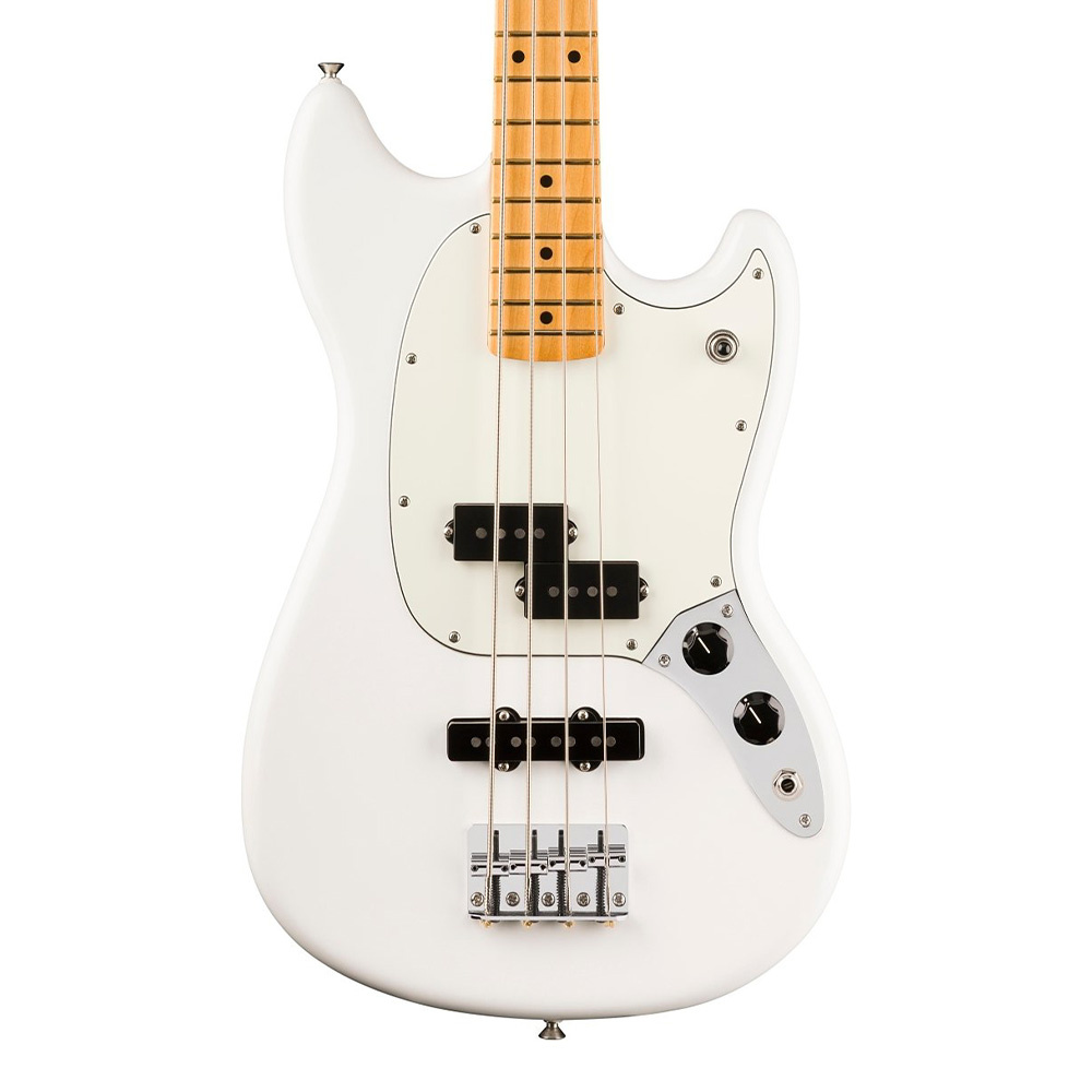 Fender Player II Mustang Bass PJ Akçaağaç Klavye Polar White Bas Gitar - Görsel 2
