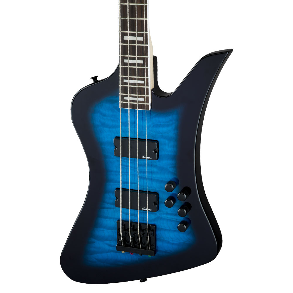 Jackson JS3Q Kelly Bird Bass Amaranth Klavye Blue Burst Bas Gitar - Görsel 2