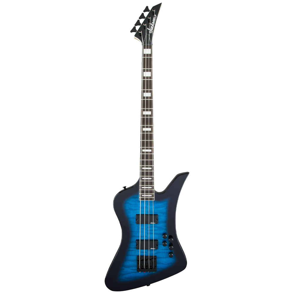 Jackson JS3Q Kelly Bird Bass Amaranth Klavye Blue Burst Bas Gitar
