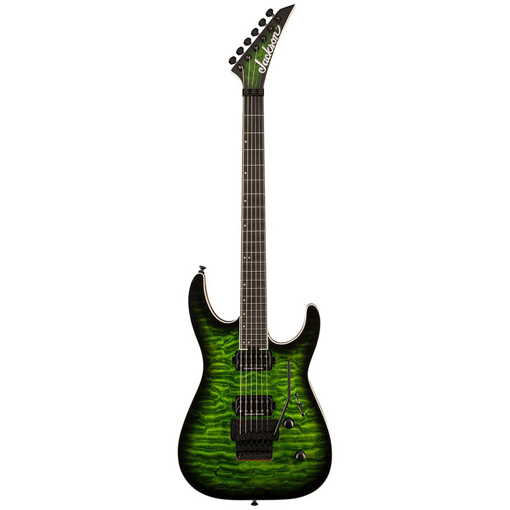 Jackson Pro Plus Serisi Dinky DKAQ Abanoz Klavye Emerald Green Elektro Gitar