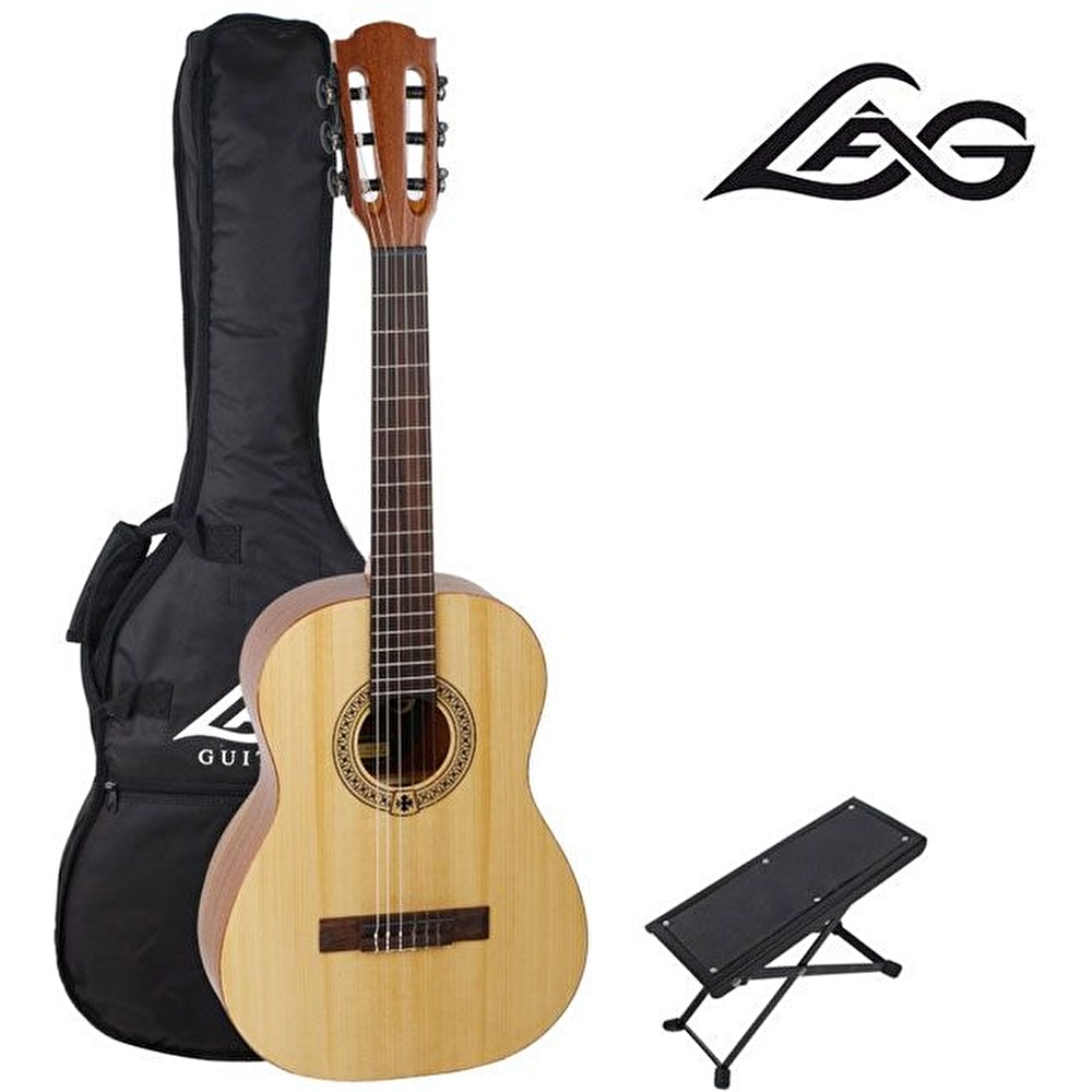 LAG OC44-PACKEX Occitania Natural Klasik Gitar Seti