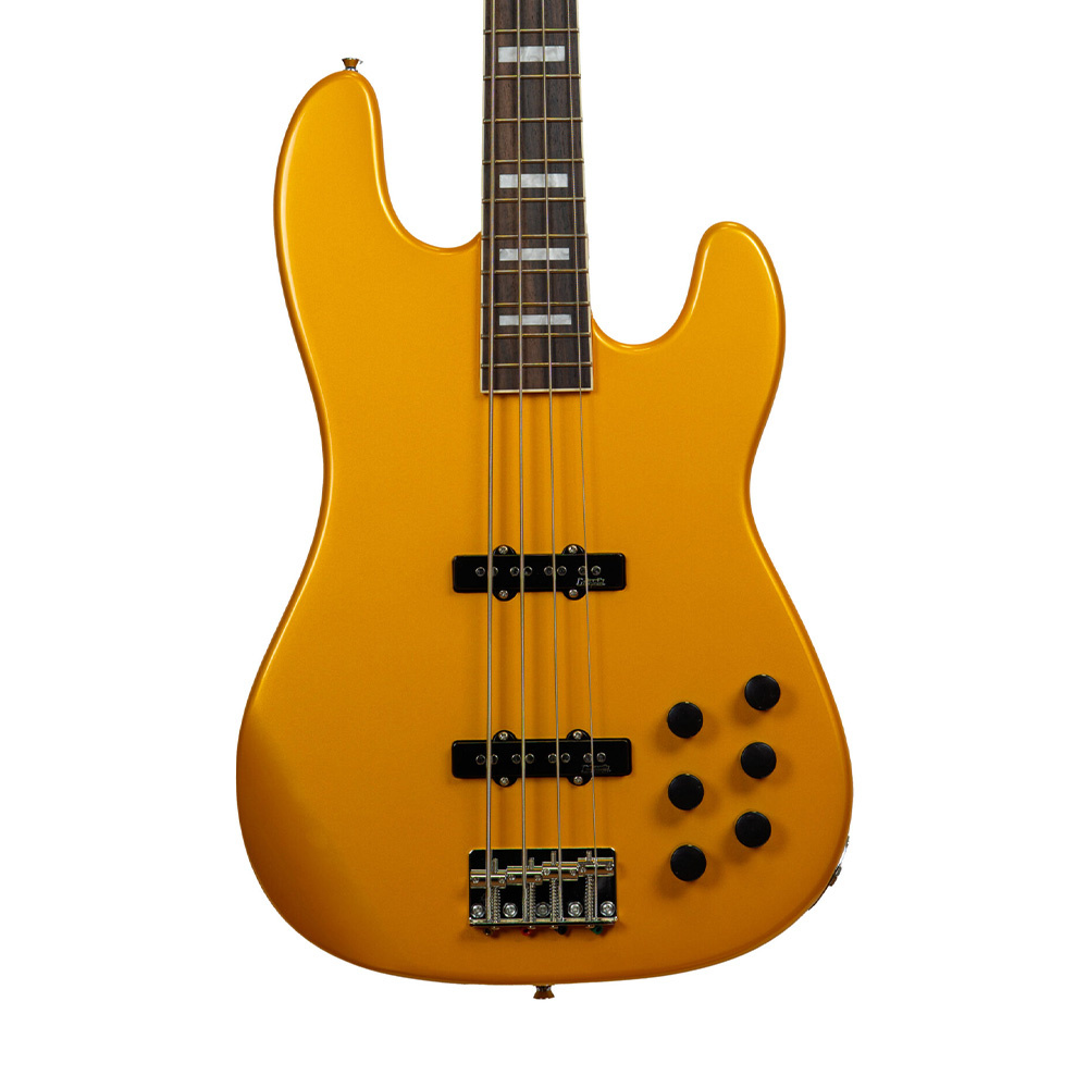 Markbass MB GV 4 Gloxy Serisi Aktif Manyetik Metallic Yellow Bas Gitar - Görsel 4