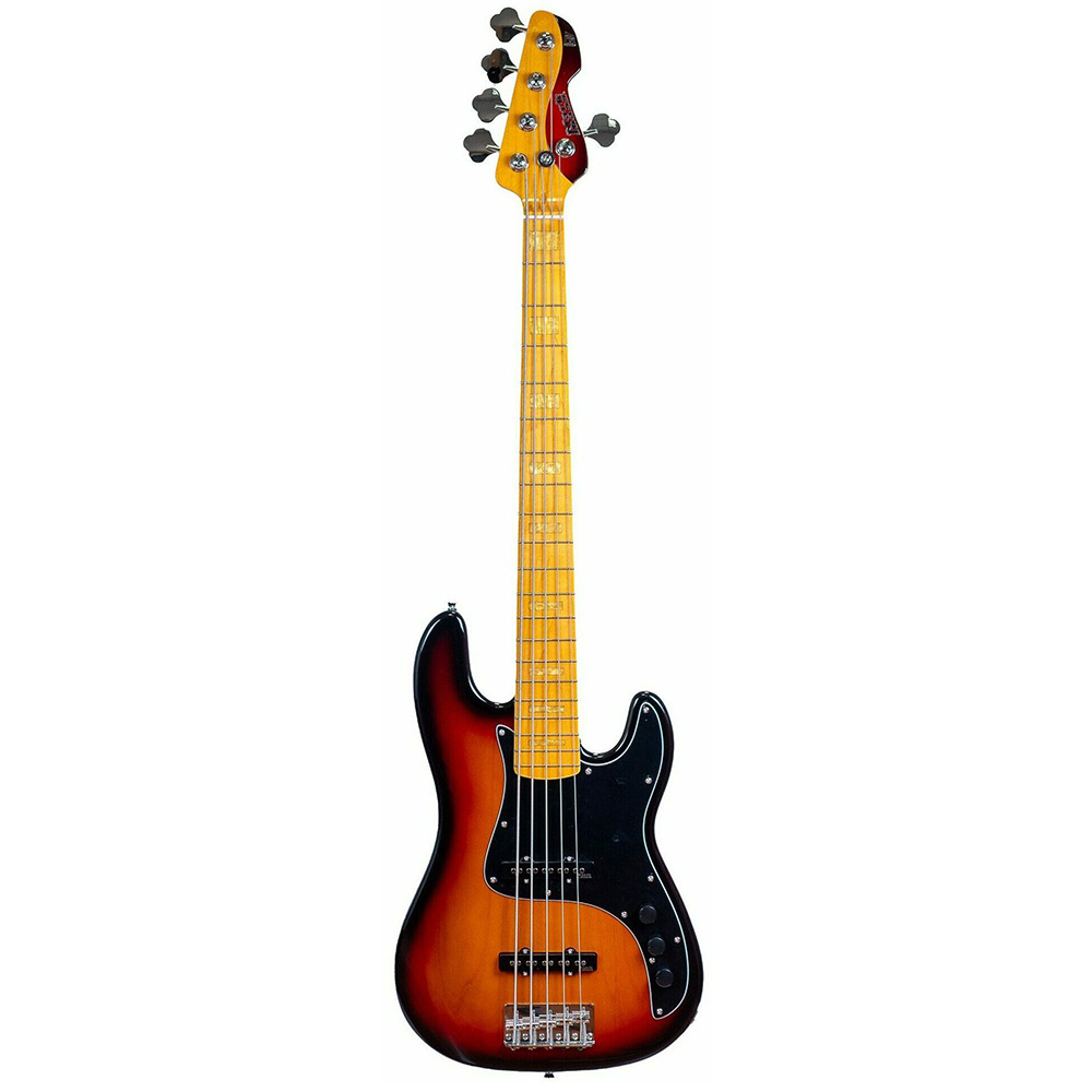 Markbass MB GV 5 Gloxy Serisi Akçaağaç Klavye 3-Ton Sunburst 5 Telli Bas Gitar - Görsel 2