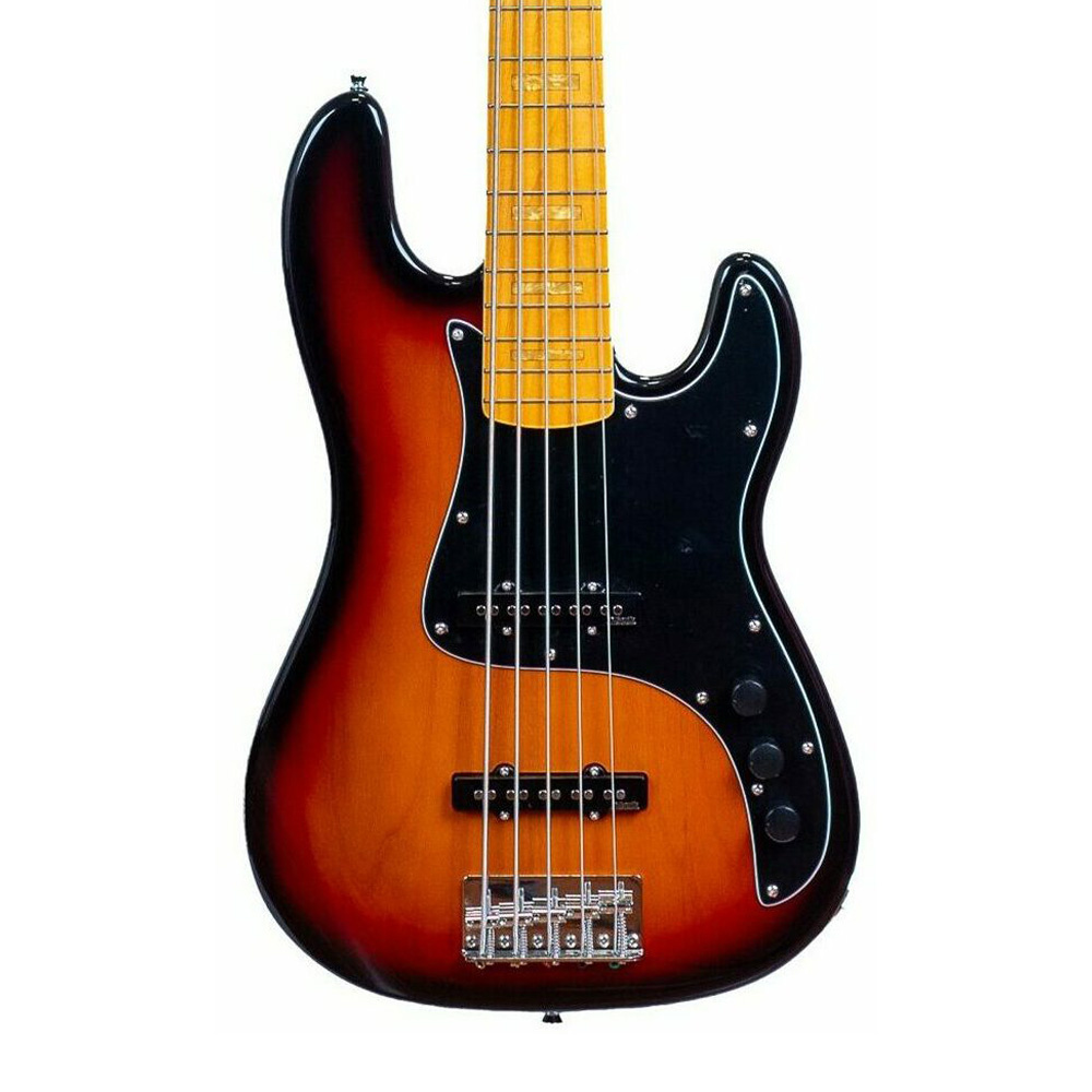 Markbass MB GV 5 Gloxy Serisi Akçaağaç Klavye 3-Ton Sunburst 5 Telli Bas Gitar - Görsel 5