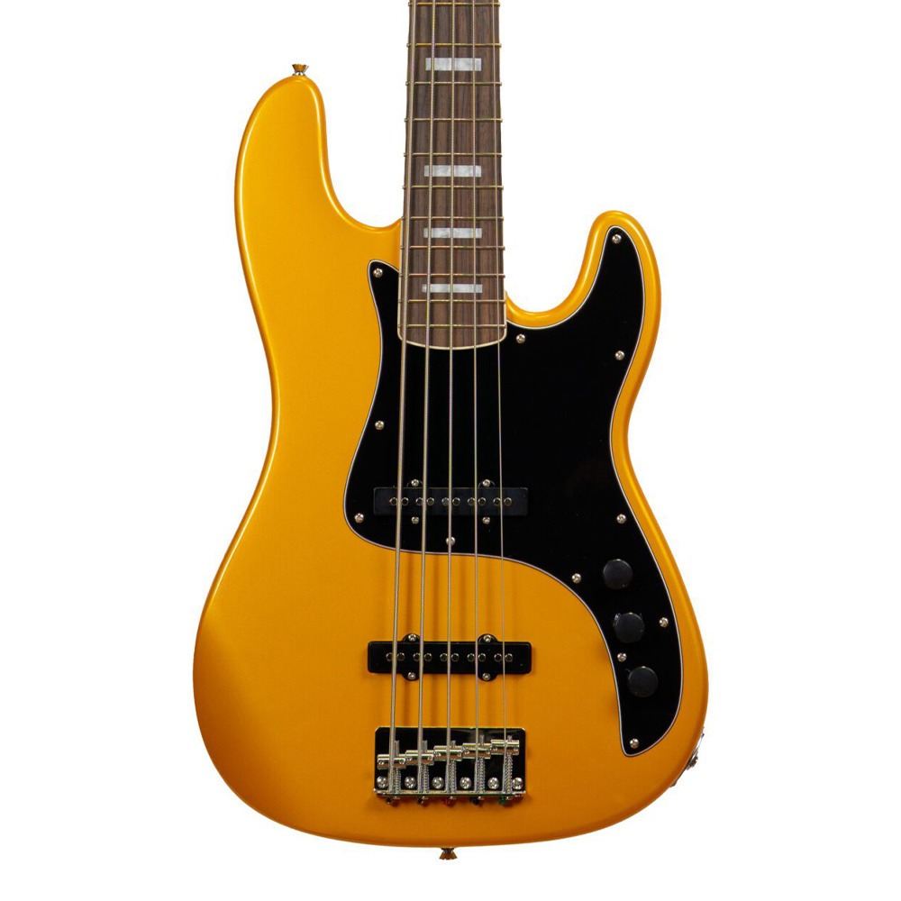 Markbass MB GV 5 Gloxy Serisi Gülağacı Klavye Metallic Yellow 5 Telli Bas Gitar - Görsel 3