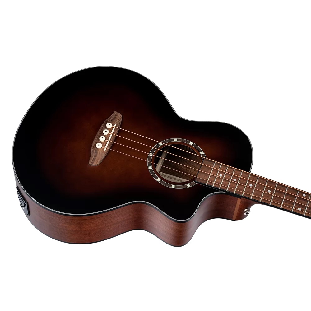 Ortega D7CE-BFT-4 Deep Series 7 Cutaway Akustik Bas Gitar (Burbon Burst) - Görsel 2
