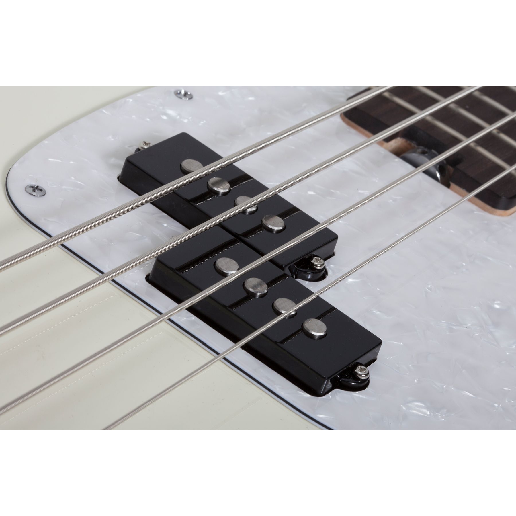 Schecter Banshee Bass Bas Gitar (Vintage Olympic White) - Görsel 4