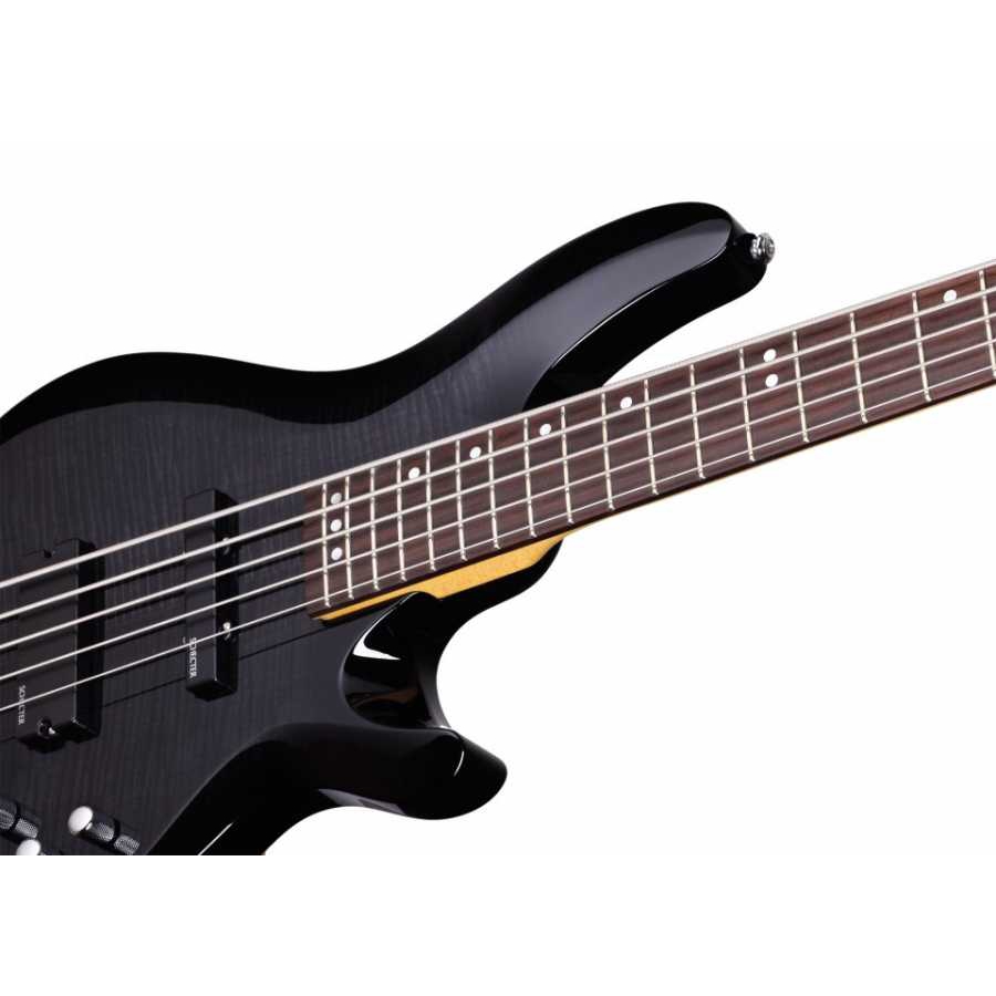 Schecter C-5 Deluxe Bas Gitar (See-Thru Black) - Görsel 3