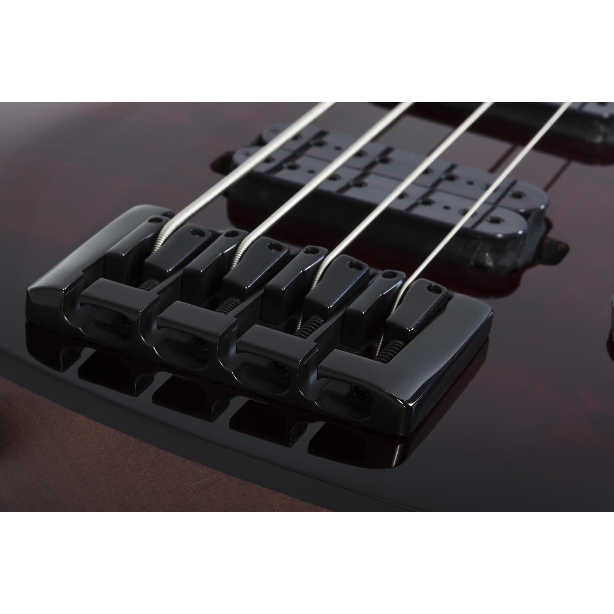 Schecter Omen Elite-4 Bas Gitar (Black Cherry Burst) - Görsel 4