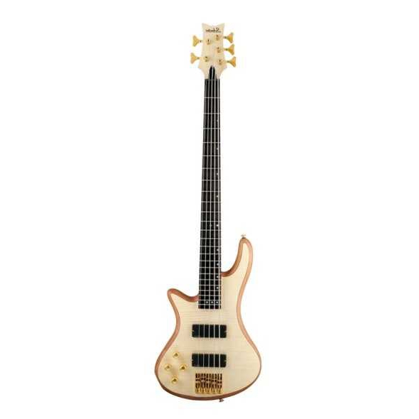 Schecter Stiletto Custom-5 LH Solak Bas Gitar (Natural Satin)