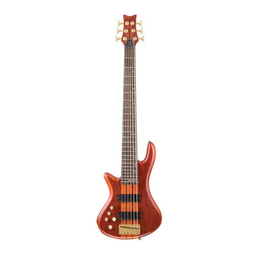Schecter Stiletto Studio-6 LH Solak Bas Gitar (Honey Satin)