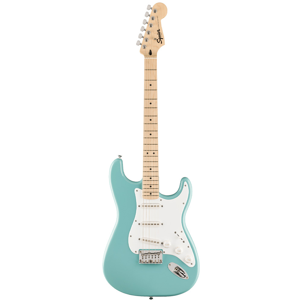 Squier Sonic Limited Edition Stratocaster Hard Tail Akçaağaç Klavye Tropical Turquoise Elektro Gitar - Görsel 2
